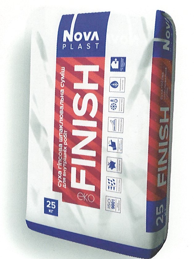 NOVA PLAST Суха гіпсова шпаклювальна суміш Н-42 FINISH